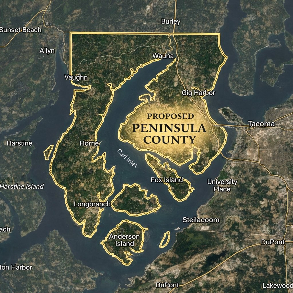 Proposed Peninsula County Boundary Map